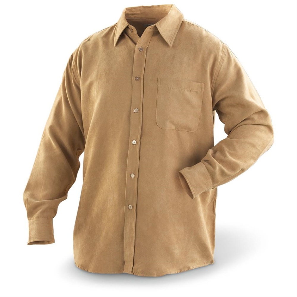 Oleg Cassini Polysuede Button-Down Shirt